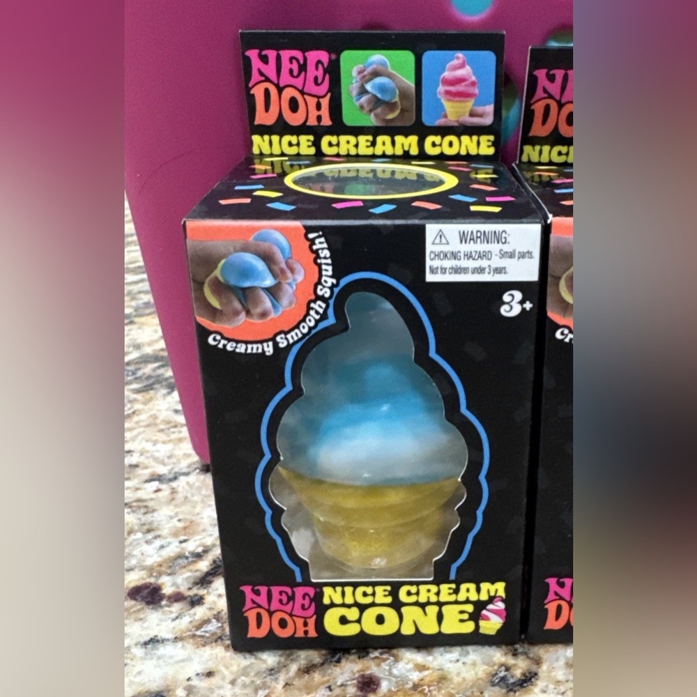 NeeDoh Nice Cream Cone Squishy Toy NIB